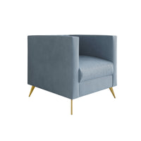 Home Design Weiss Velvet Square Arm Chair