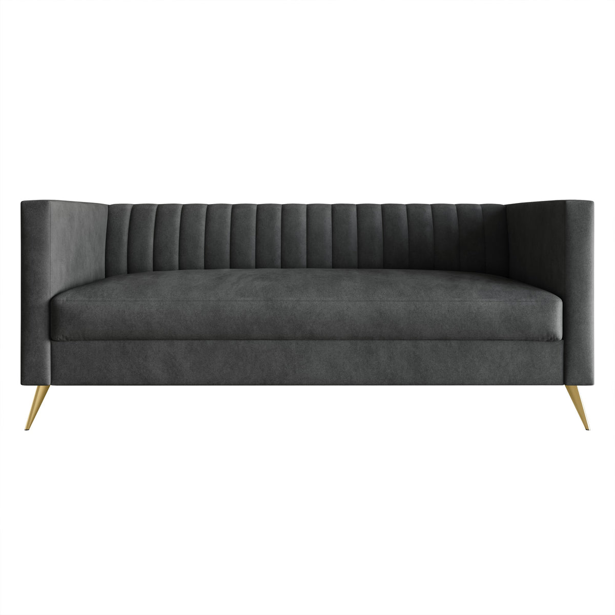 Home Design Weiss Velvet Square Arm Sofa