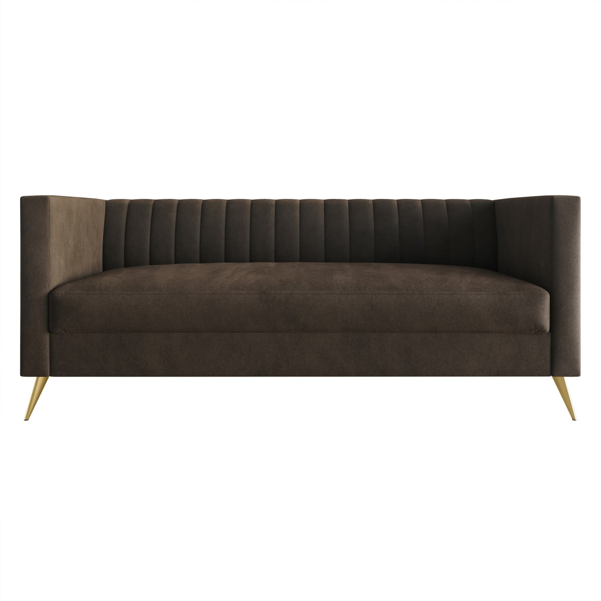 Home Design Weiss Velvet Square Arm Sofa