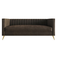 Home Design Weiss Velvet Square Arm Sofa