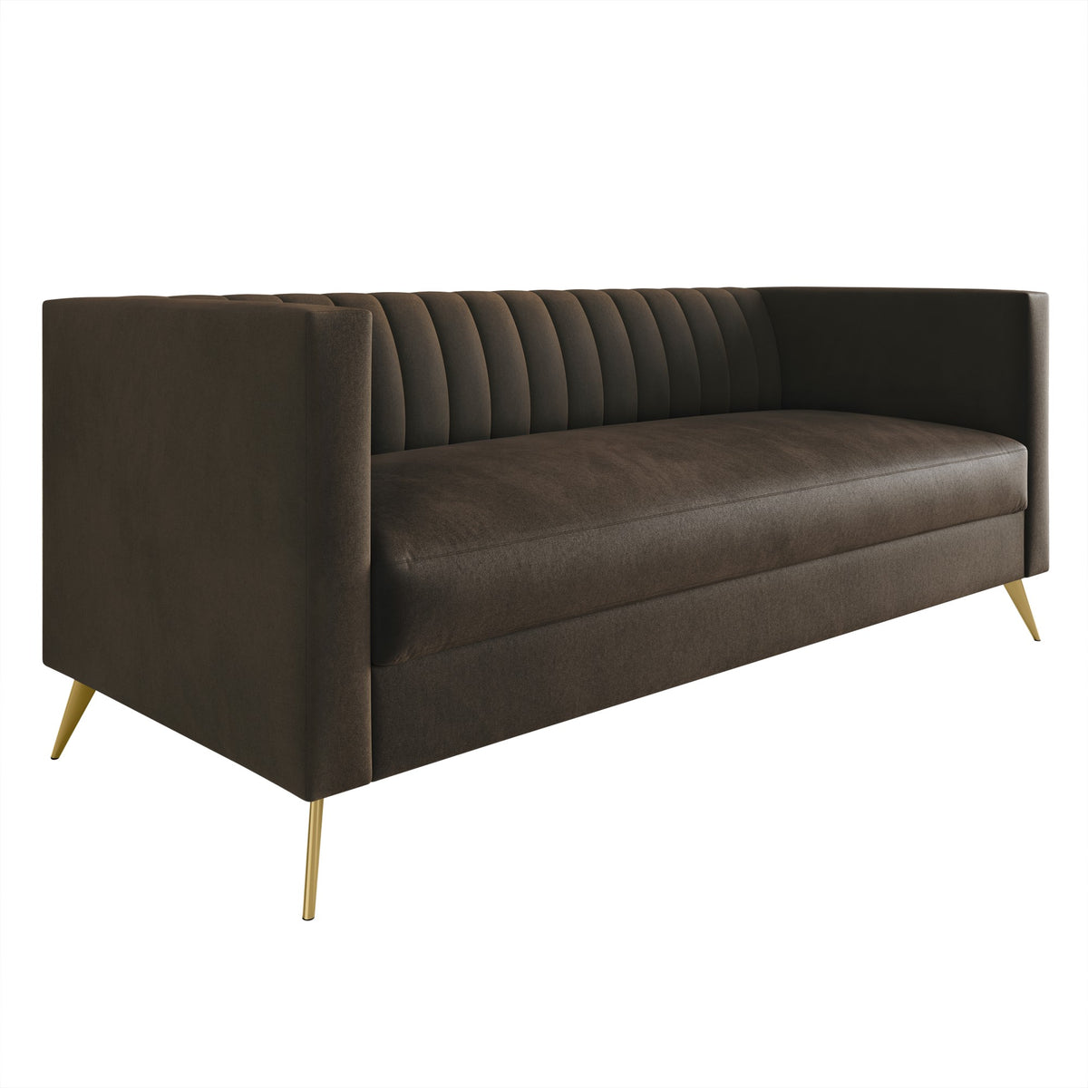 Home Design Weiss Velvet Square Arm Sofa