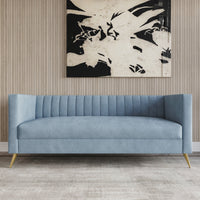 Home Design Weiss Velvet Square Arm Sofa