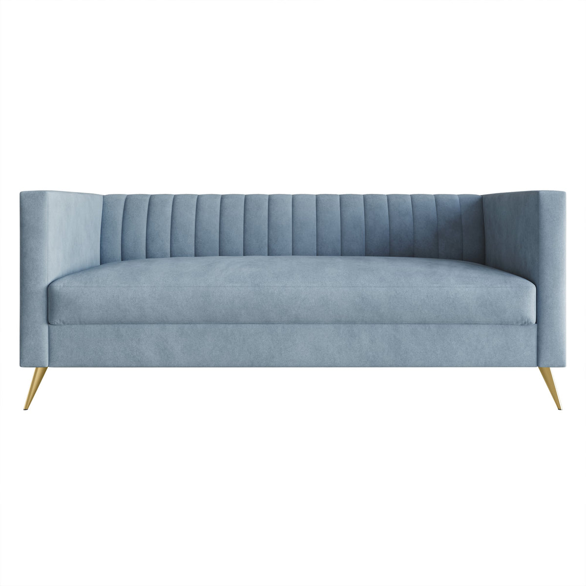 Home Design Weiss Velvet Square Arm Sofa