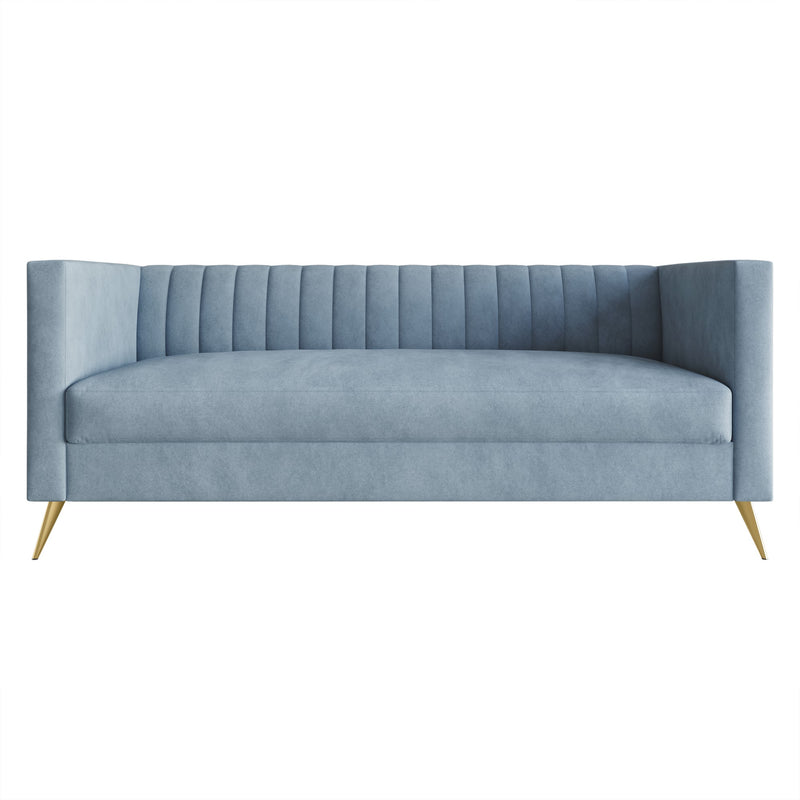 Home Design Weiss Velvet Square Arm Sofa