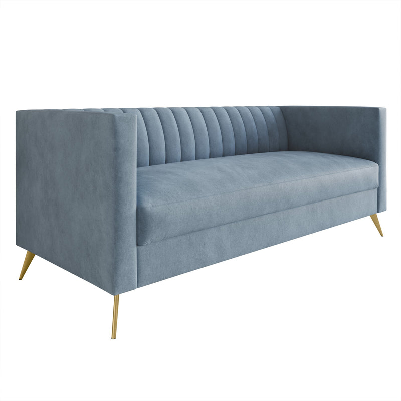 Home Design Weiss Velvet Square Arm Sofa