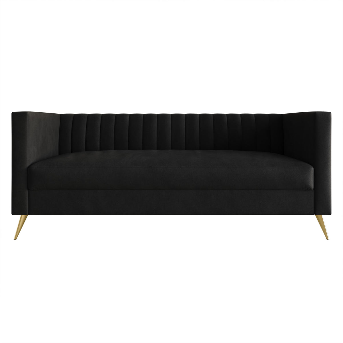 Home Design Weiss Velvet Square Arm Sofa