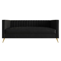 Home Design Weiss Velvet Square Arm Sofa