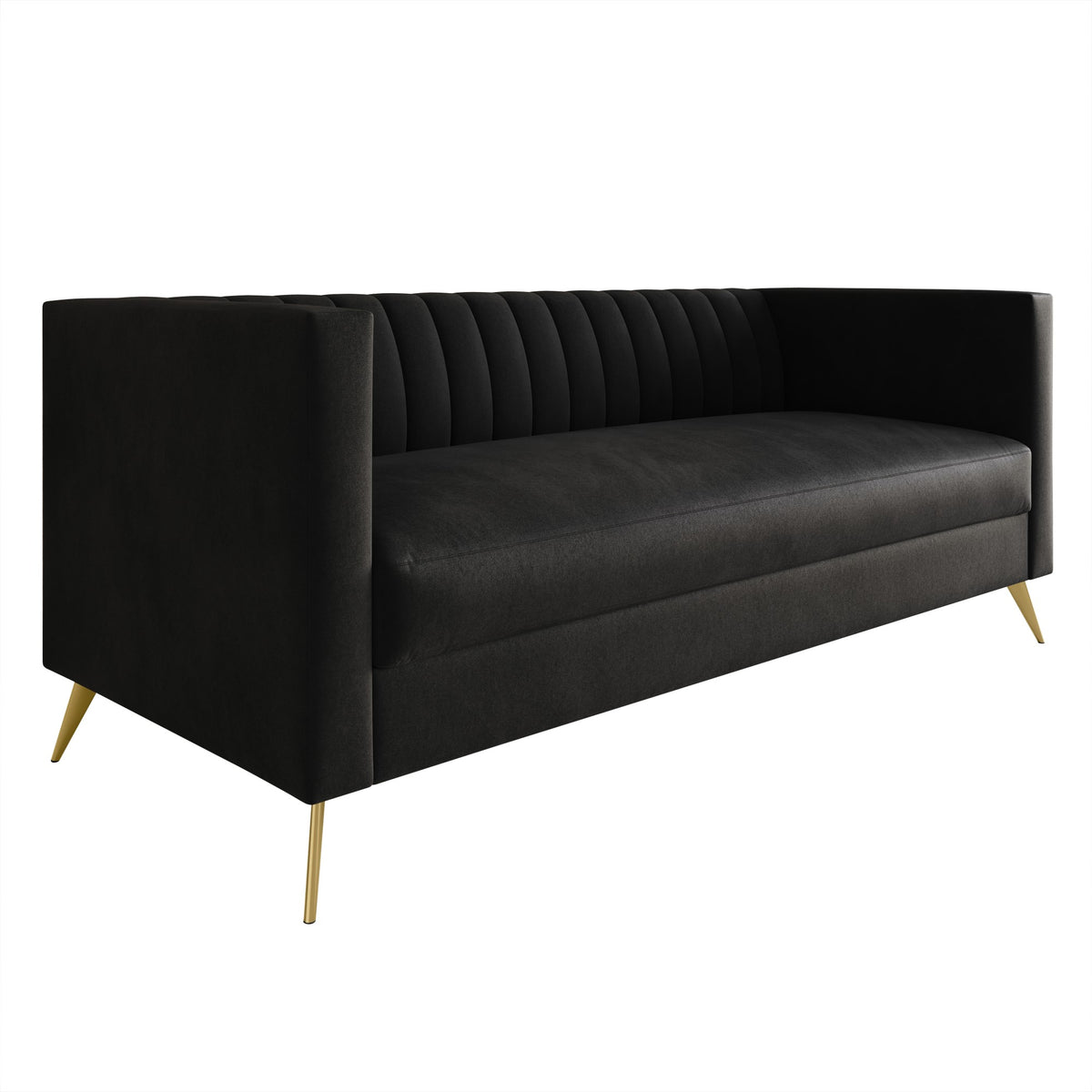 Home Design Weiss Velvet Square Arm Sofa