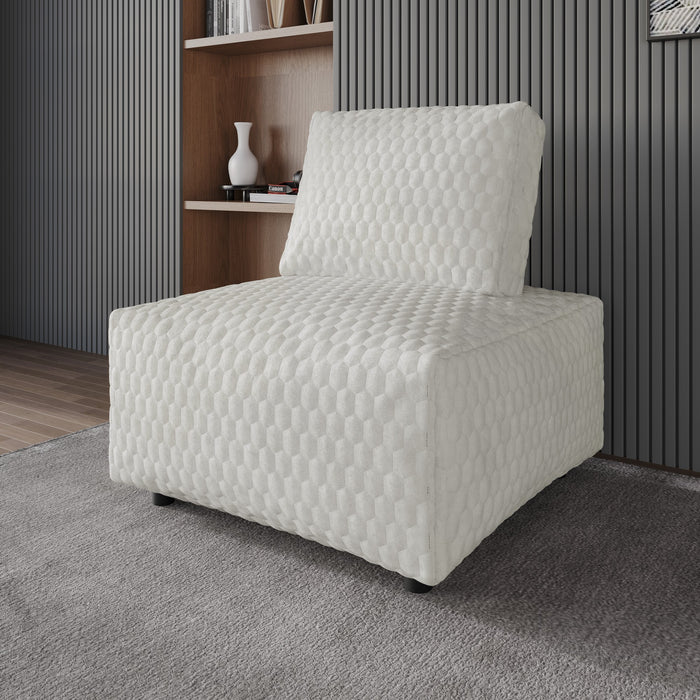 Amos Velvet Accent Chair for Living Room, Movable Backrest, Removable Cover, Back Pillow Design, High-Density Foam Padding, Sturdy Frame & Silent Footrest