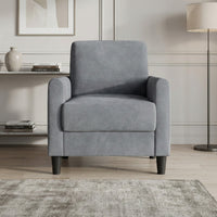Home Design Goliad Velvet Armchair with Pocket Spring, Soft Cushions, Clean Lines Design