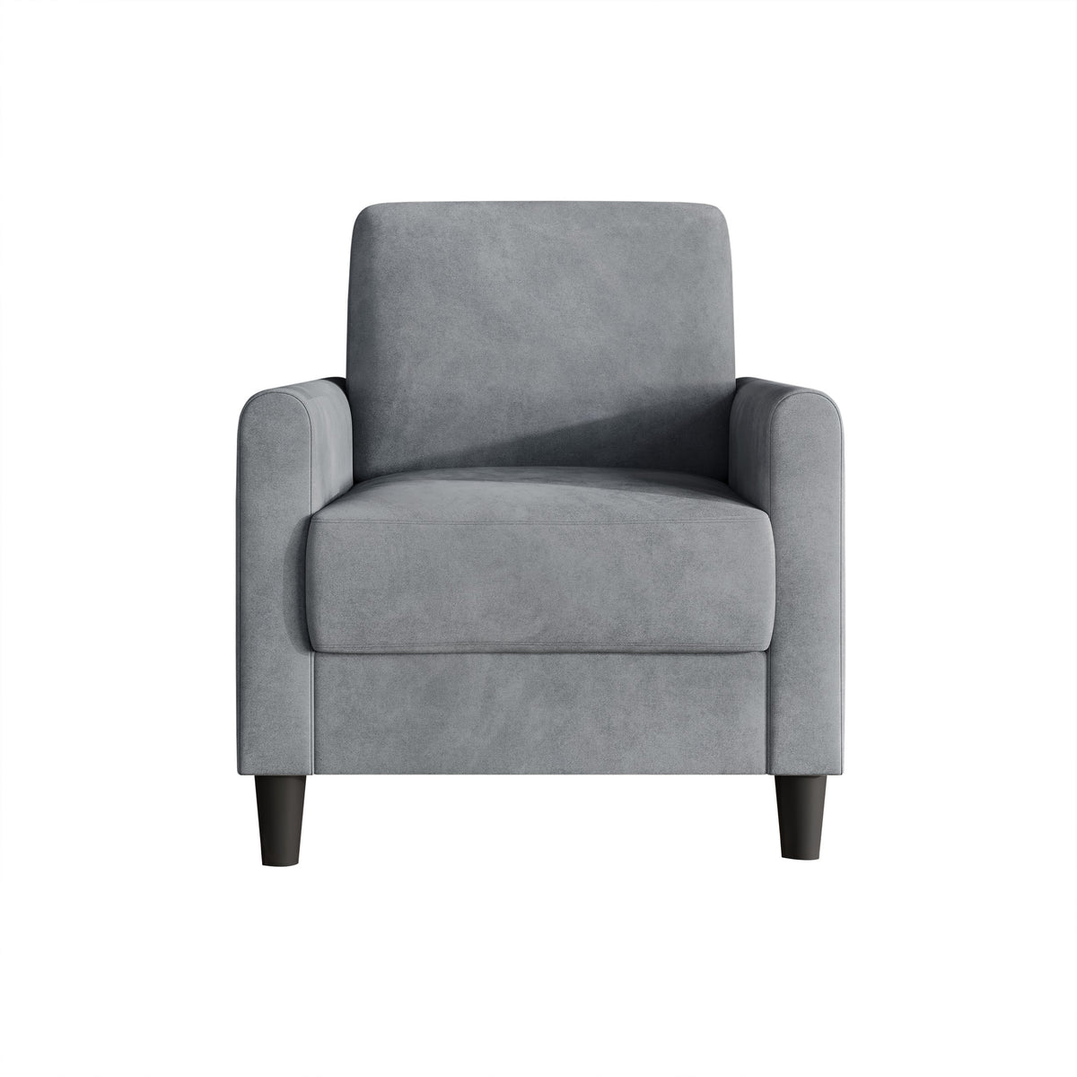 Home Design Goliad Velvet Armchair with Pocket Spring, Soft Cushions, Clean Lines Design