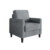 Home Design Goliad Velvet Armchair with Pocket Spring, Soft Cushions, Clean Lines Design