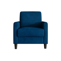 Home Design Goliad Velvet Armchair with Pocket Spring, Soft Cushions, Clean Lines Design
