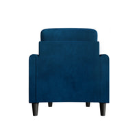 Home Design Goliad Velvet Armchair with Pocket Spring, Soft Cushions, Clean Lines Design