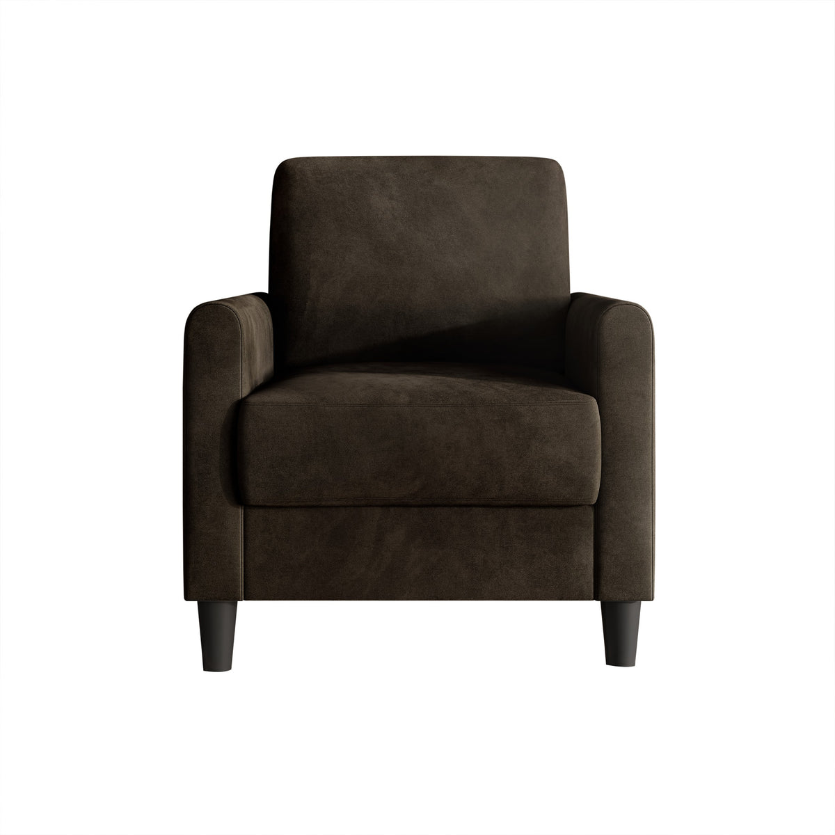 Home Design Goliad Velvet Armchair with Pocket Spring, Soft Cushions, Clean Lines Design