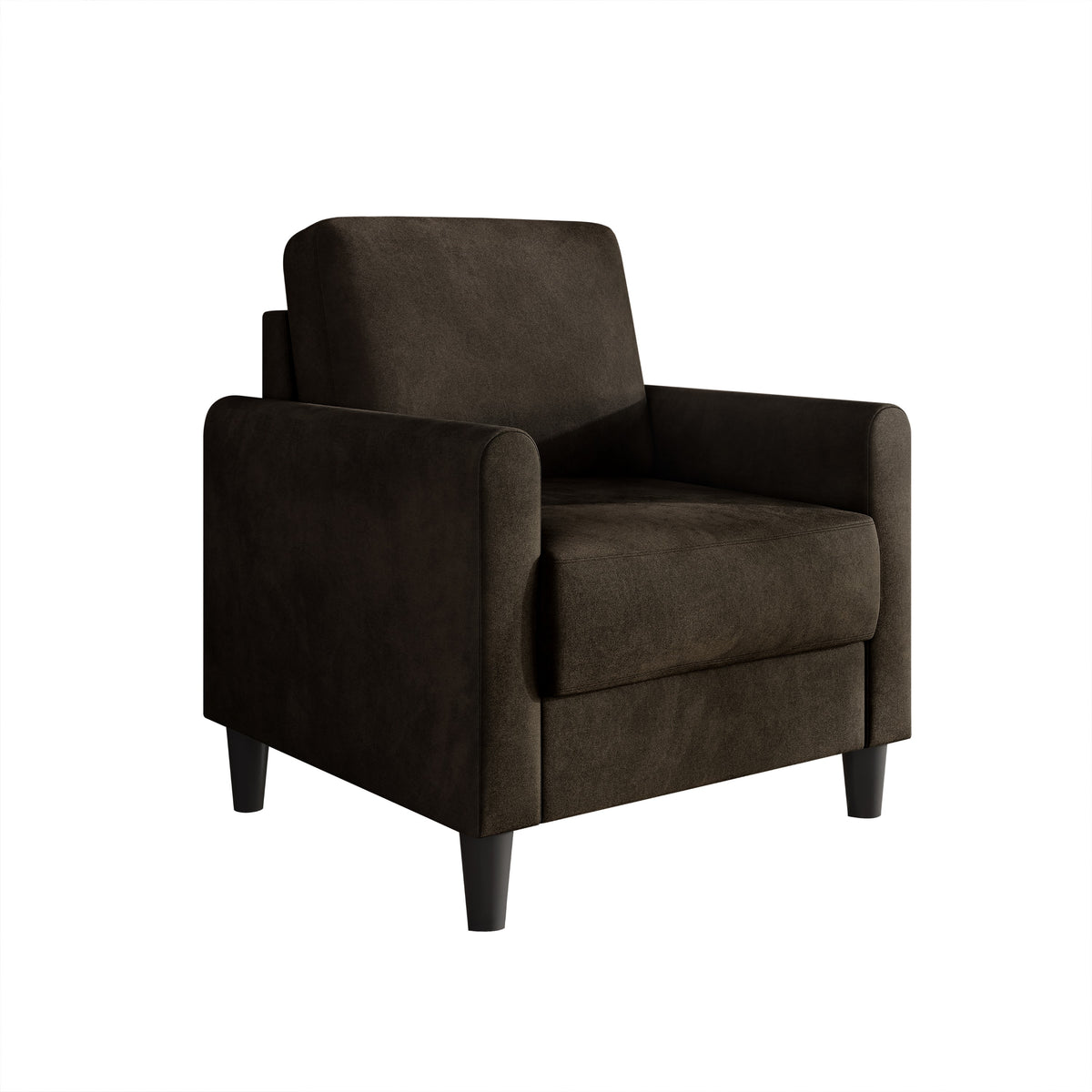 Home Design Goliad Velvet Armchair with Pocket Spring, Soft Cushions, Clean Lines Design