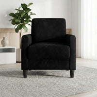 Home Design Goliad Velvet Armchair with Pocket Spring, Soft Cushions, Clean Lines Design