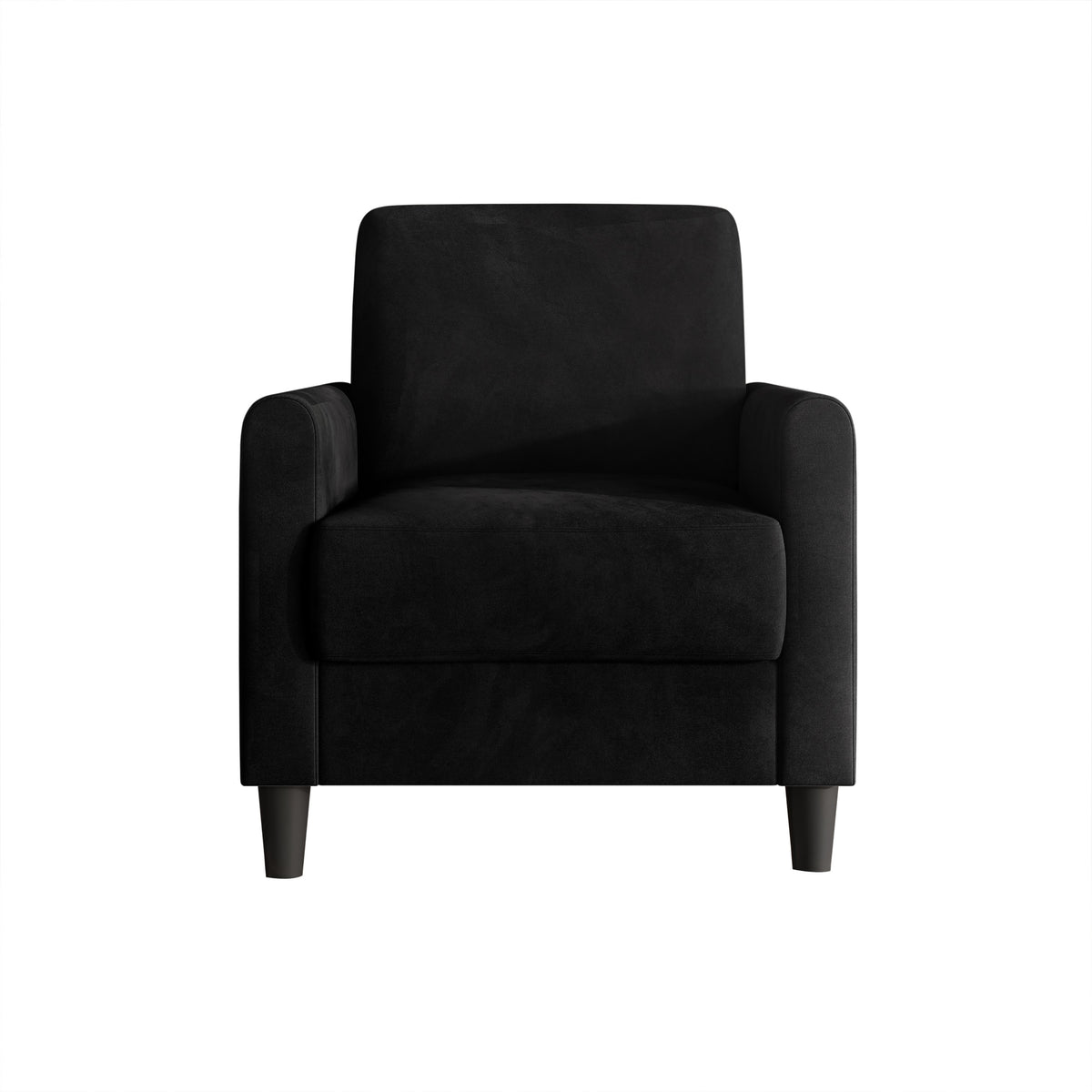 Home Design Goliad Velvet Armchair with Pocket Spring, Soft Cushions, Clean Lines Design