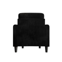 Home Design Goliad Velvet Armchair with Pocket Spring, Soft Cushions, Clean Lines Design