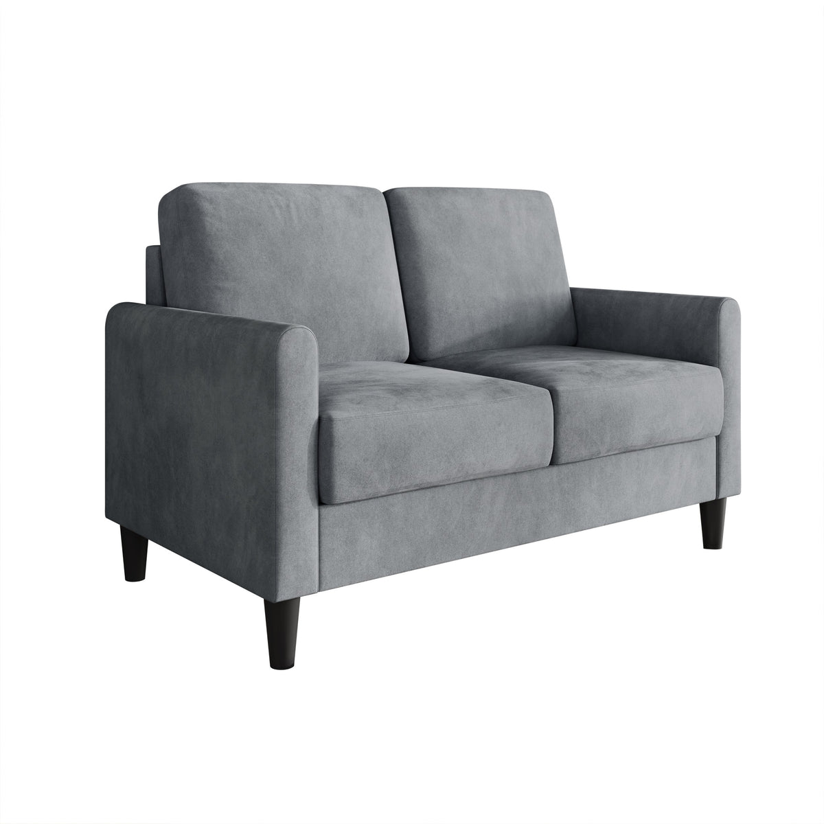 Home Design Goliad Velvet Arm Loveseat with Pocket Spring, Soft Cushions, Clean Lines Design