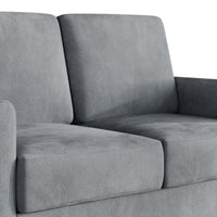 Home Design Goliad Velvet Arm Loveseat with Pocket Spring, Soft Cushions, Clean Lines Design