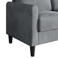 Home Design Goliad Velvet Arm Loveseat with Pocket Spring, Soft Cushions, Clean Lines Design