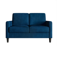 Home Design Goliad 2-Piece Velvet Living Room Set with Loveseat and Sofa, Pocket Spring Design, Soft Cushions, Clean Lines Design