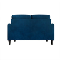 Home Design Goliad Velvet Arm Loveseat with Pocket Spring, Soft Cushions, Clean Lines Design