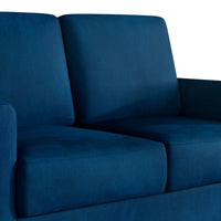 Home Design Goliad Velvet Arm Loveseat with Pocket Spring, Soft Cushions, Clean Lines Design