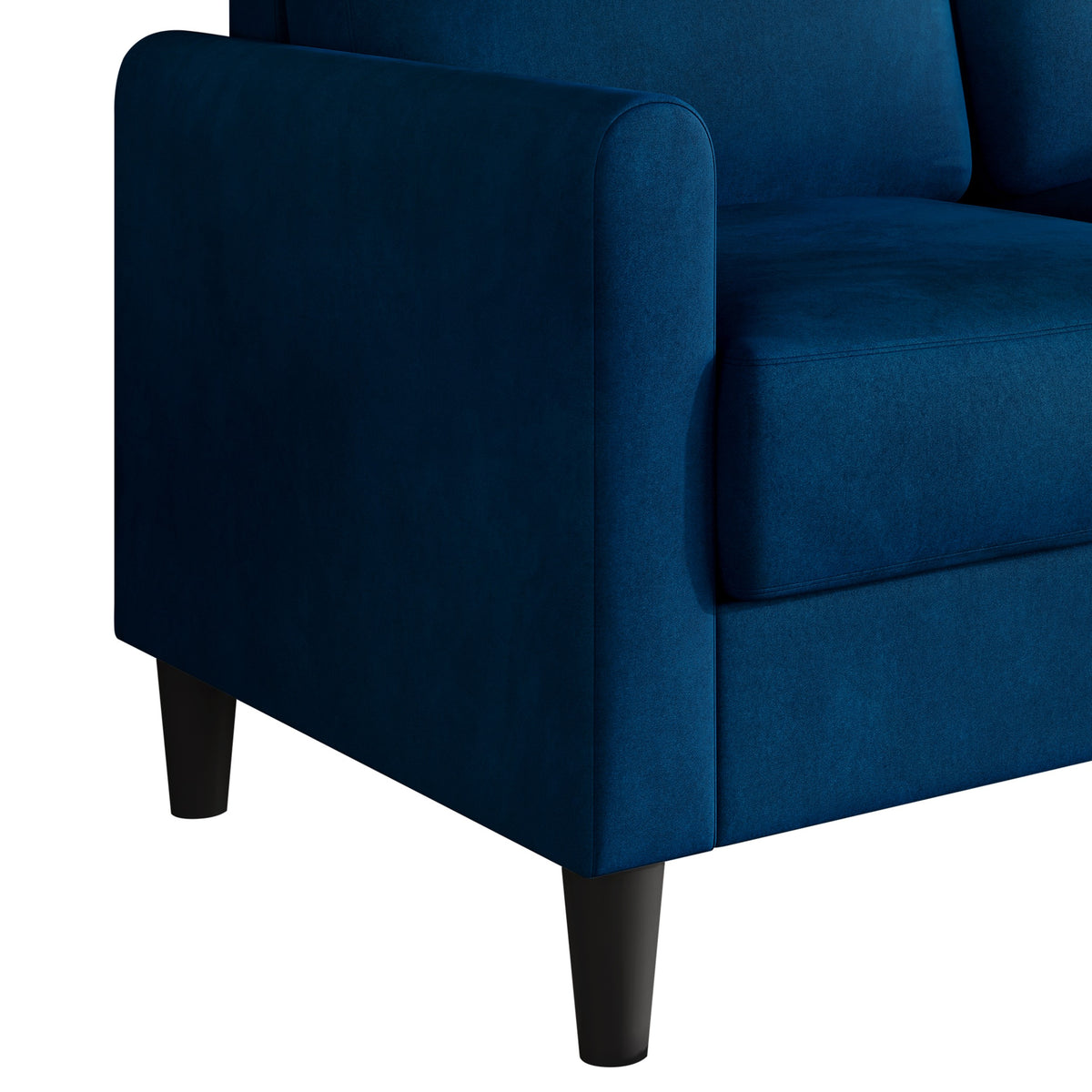 Home Design Goliad Velvet Arm Loveseat with Pocket Spring, Soft Cushions, Clean Lines Design