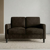 Home Design Goliad Velvet Arm Loveseat with Pocket Spring, Soft Cushions, Clean Lines Design