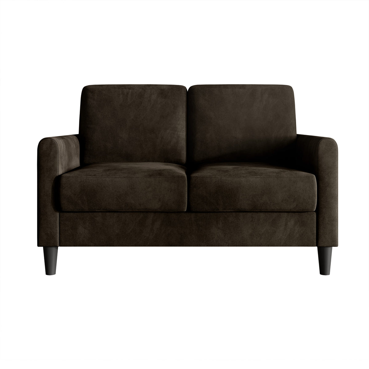 Home Design Goliad Velvet Arm Loveseat with Pocket Spring, Soft Cushions, Clean Lines Design