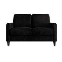 Home Design Goliad 2-Piece Velvet Living Room Set with Loveseat and Sofa, Pocket Spring Design, Soft Cushions, Clean Lines Design