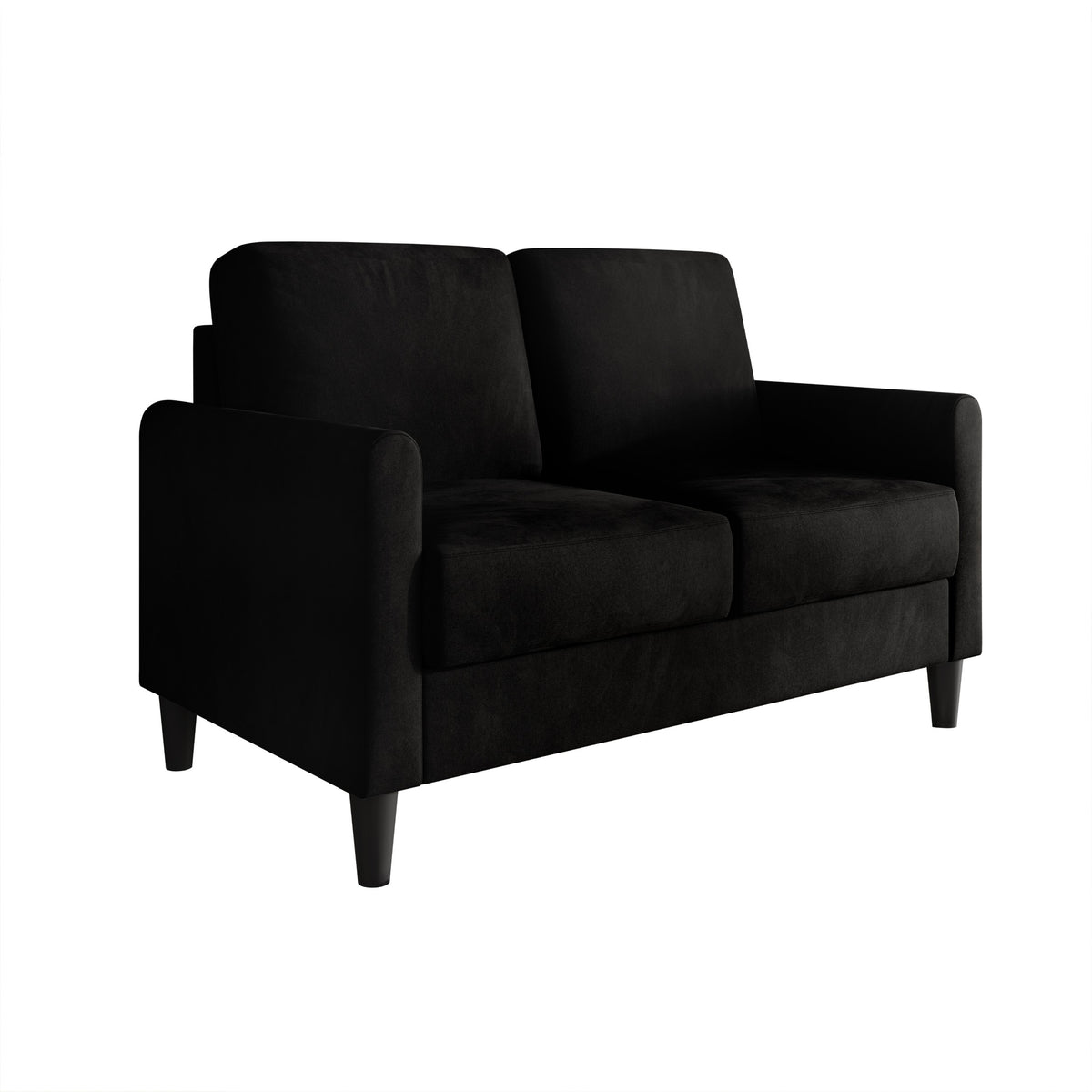 Home Design Goliad Velvet Arm Loveseat with Pocket Spring, Soft Cushions, Clean Lines Design