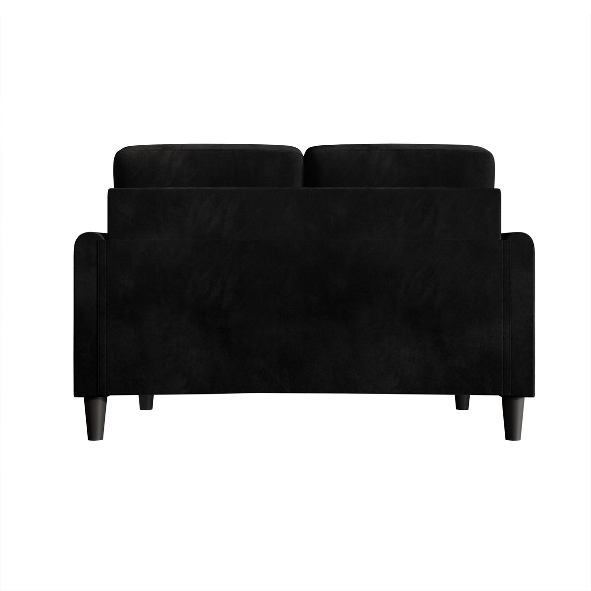 Home Design Goliad Velvet Arm Loveseat with Pocket Spring, Soft Cushions, Clean Lines Design