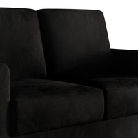 Home Design Goliad Velvet Arm Loveseat with Pocket Spring, Soft Cushions, Clean Lines Design