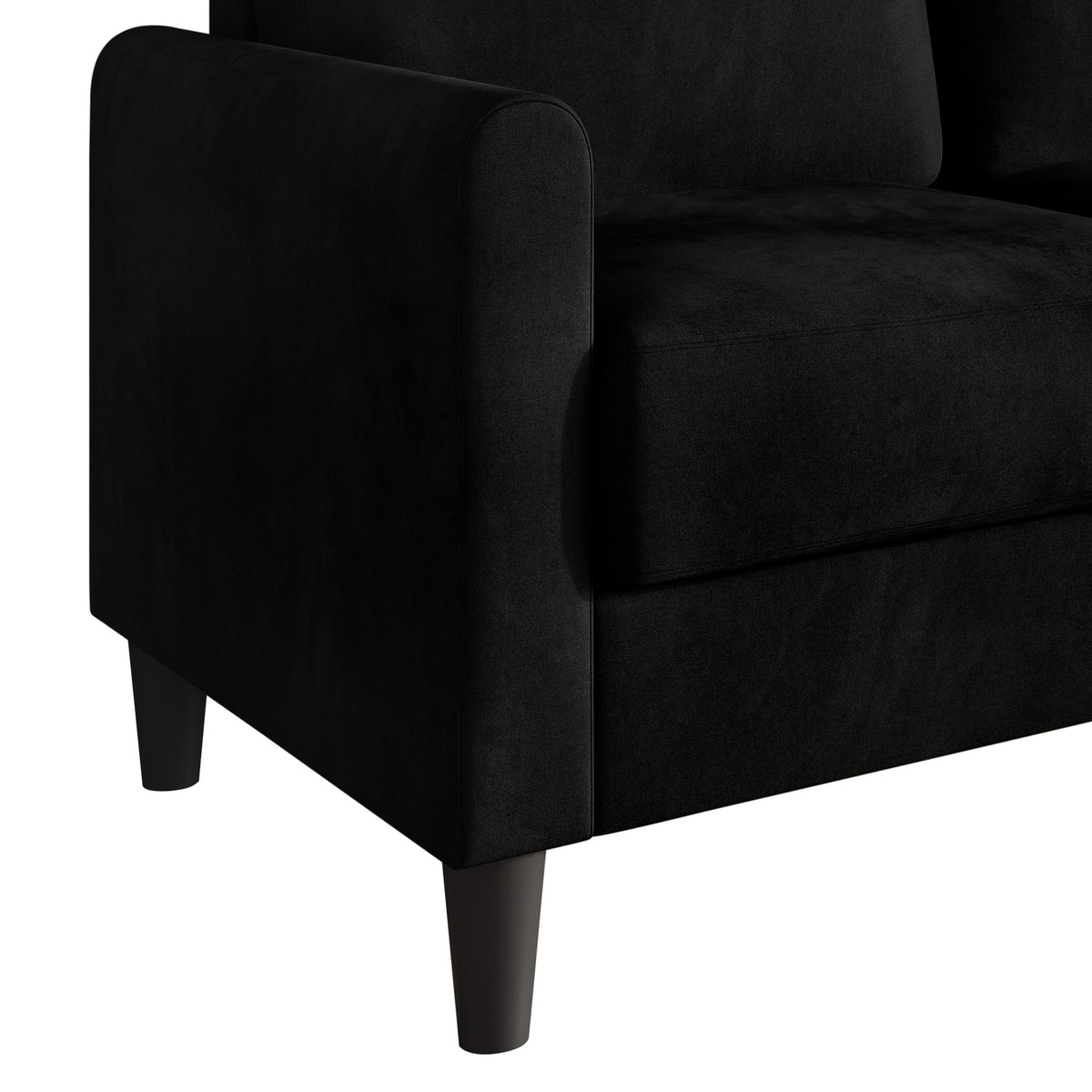 Home Design Goliad Velvet Arm Loveseat with Pocket Spring, Soft Cushions, Clean Lines Design