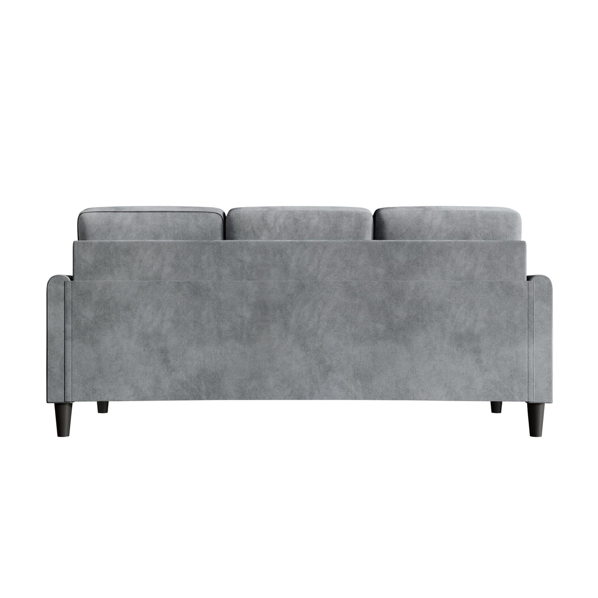 Home Design Goliad Velvet Arm Sofa with Pocket Spring, Soft Cushions, Clean Lines Design