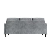 Home Design Goliad Velvet Arm Sofa with Pocket Spring, Soft Cushions, Clean Lines Design