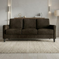Home Design Goliad Velvet Arm Sofa with Pocket Spring, Soft Cushions, Clean Lines Design