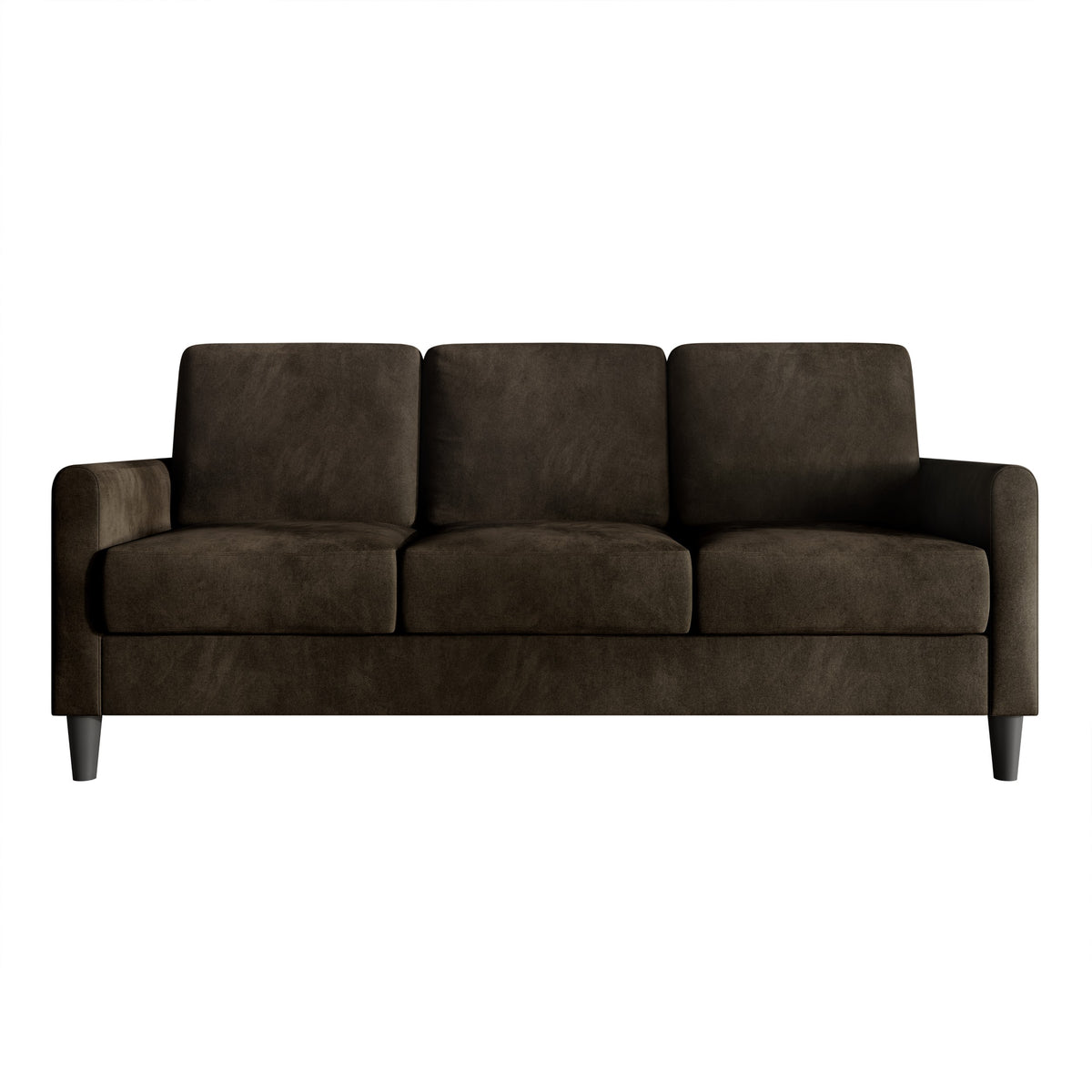 Home Design Goliad Velvet Arm Sofa with Pocket Spring, Soft Cushions, Clean Lines Design