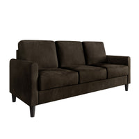 Home Design Goliad Velvet Arm Sofa with Pocket Spring, Soft Cushions, Clean Lines Design