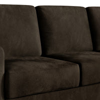 Home Design Goliad Velvet Arm Sofa with Pocket Spring, Soft Cushions, Clean Lines Design