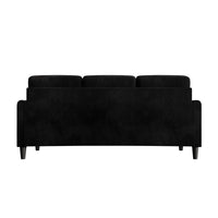 Home Design Goliad Velvet Arm Sofa with Pocket Spring, Soft Cushions, Clean Lines Design