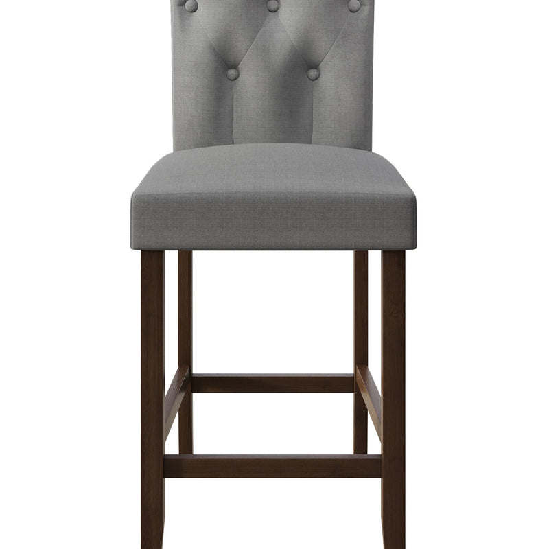 Home Design Dothan Counter Height Dining Chair (Set of 4), Gray/ Brown