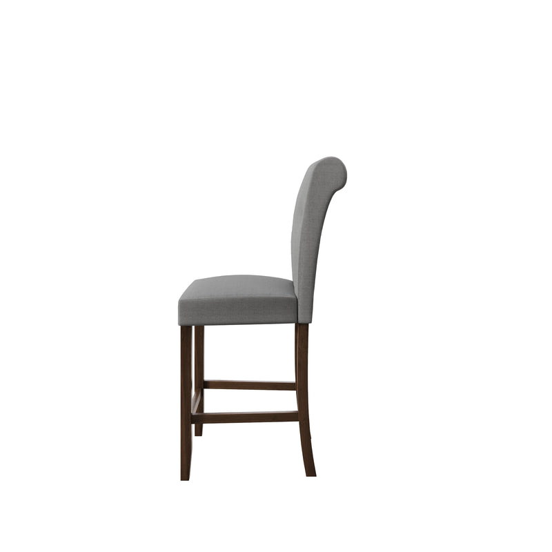 Home Design Dothan Counter Height Dining Chair (Set of 4), Gray/ Brown