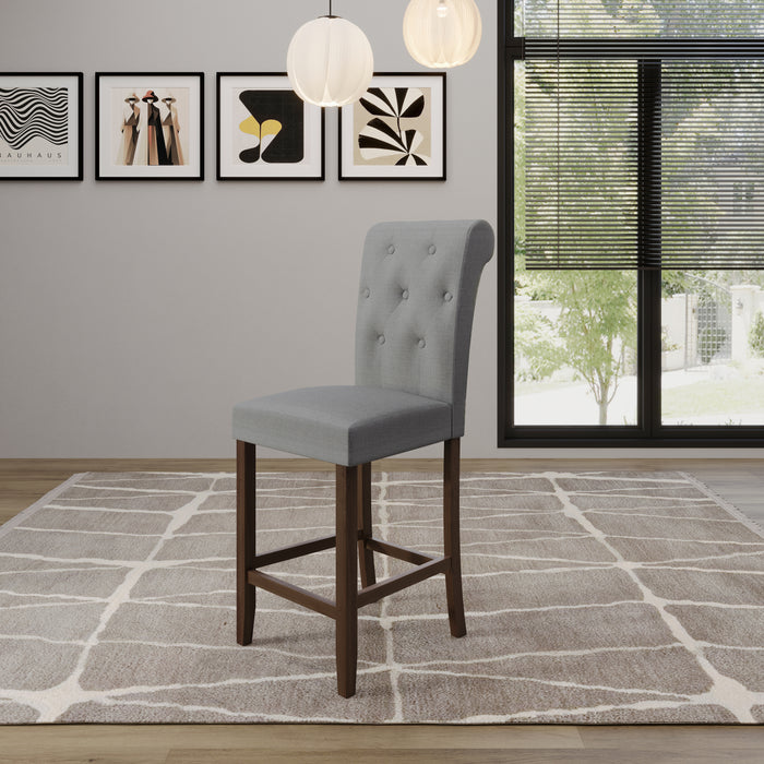 Home Design Dothan Counter Height Dining Chair (Set of 4), Gray/ Brown