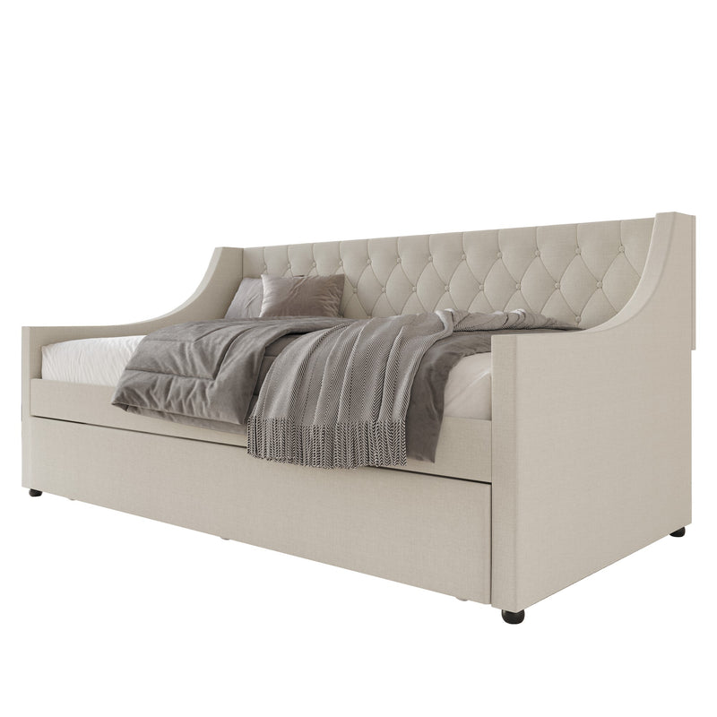 Home Design Vinnie Upholstered Daybed with Trundle