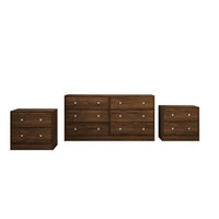 Altoona Dresser with 2 Nightstands with Ample Storage Capacity and Durable Construction, Modern Finish