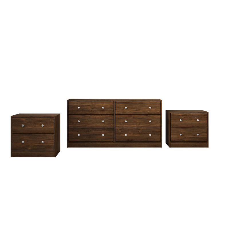 Altoona Dresser with 2 Nightstands with Ample Storage Capacity and Durable Construction, Modern Finish